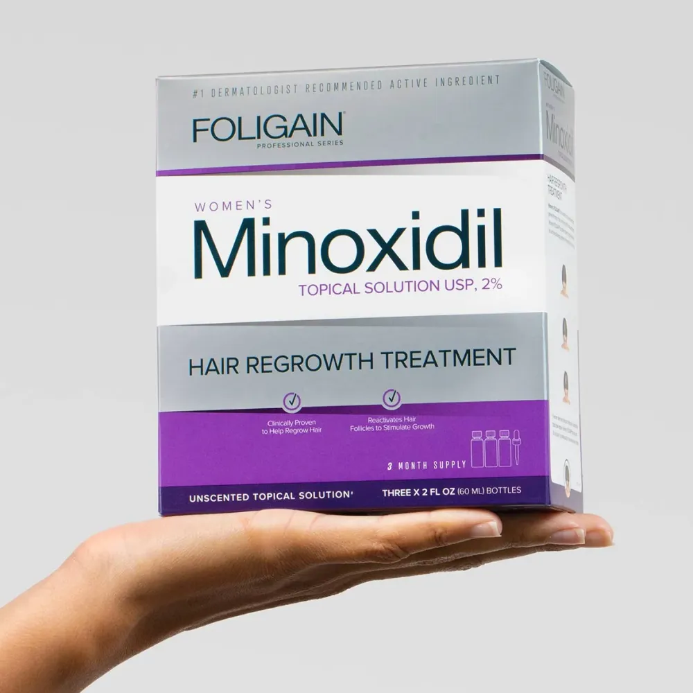 FOLIGAIN Minoksidiili 2 % hiusten uudelleenkasvun hoito naisille 3 kuukauden annos