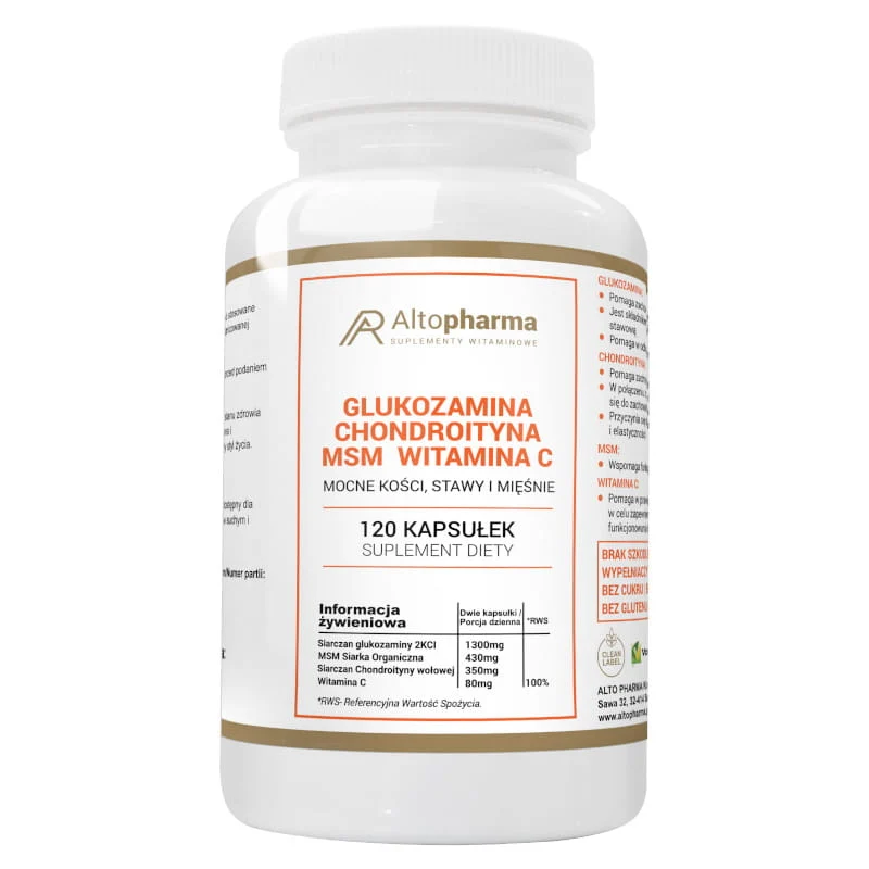 Altopharma Glukosamiini Kondroitiini MSM Vitamiini C 120 kapselia