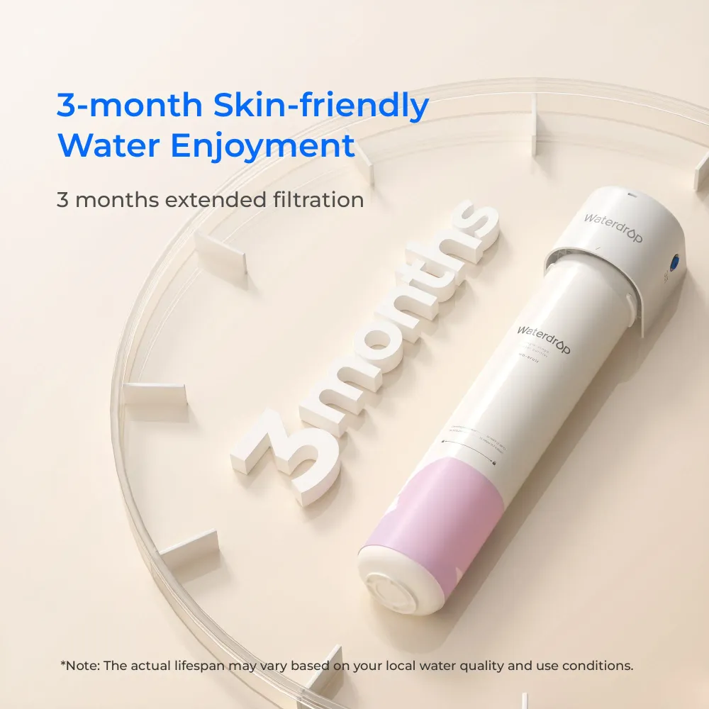 Waterdrop Skincare Water Softening System – pehmentää ihoa & hiukset (sisältää 1 suodattimen)