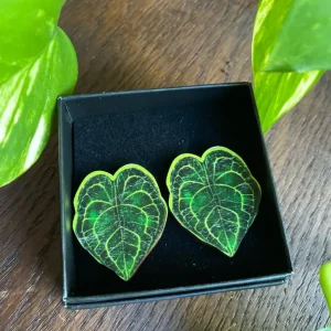 BOTANICALIST LEAF EARRINGS napit, WOOD- Mine Güngor