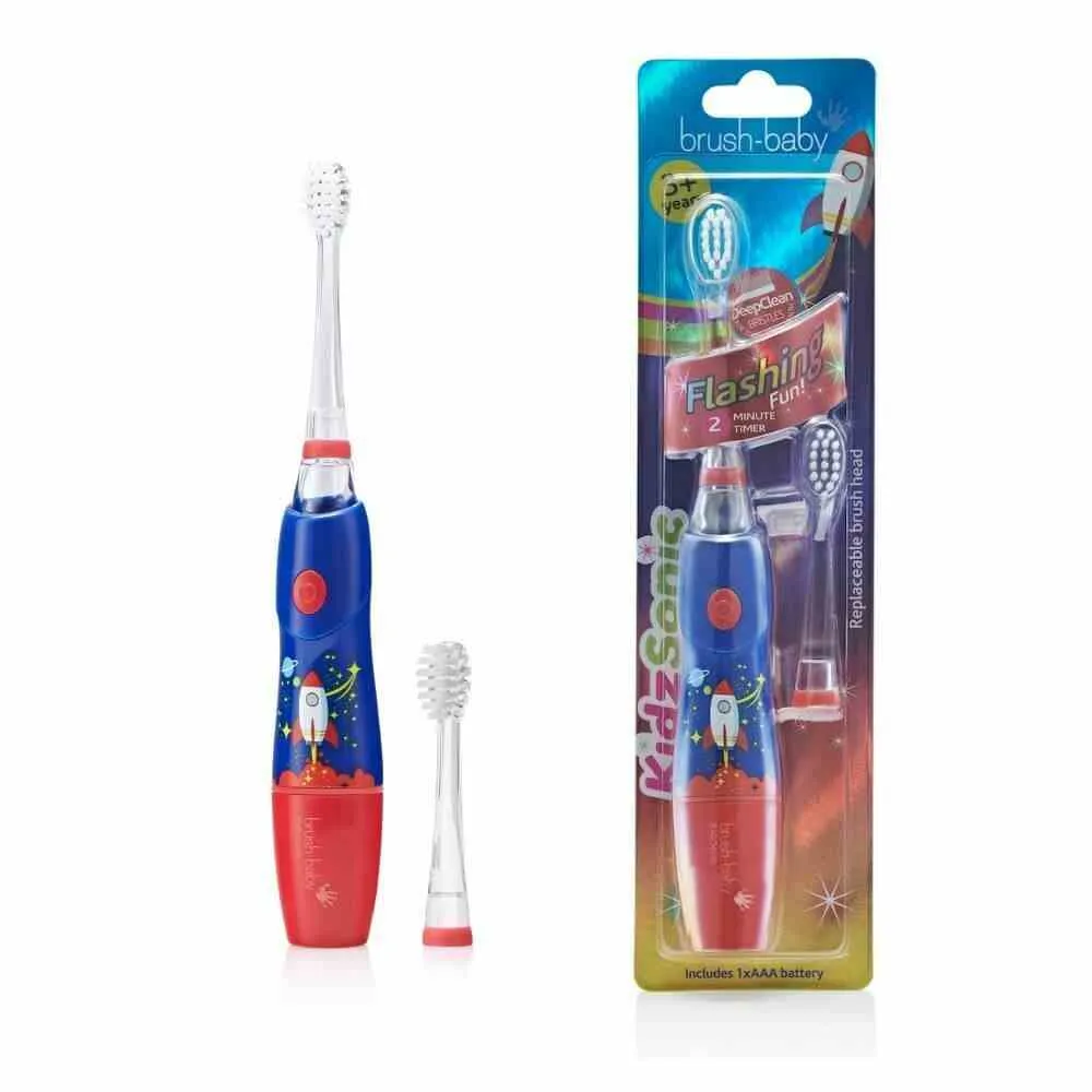 BRUSH-BABY Sonic-hammasharja KidzSonic lapsille 3+ Rocket