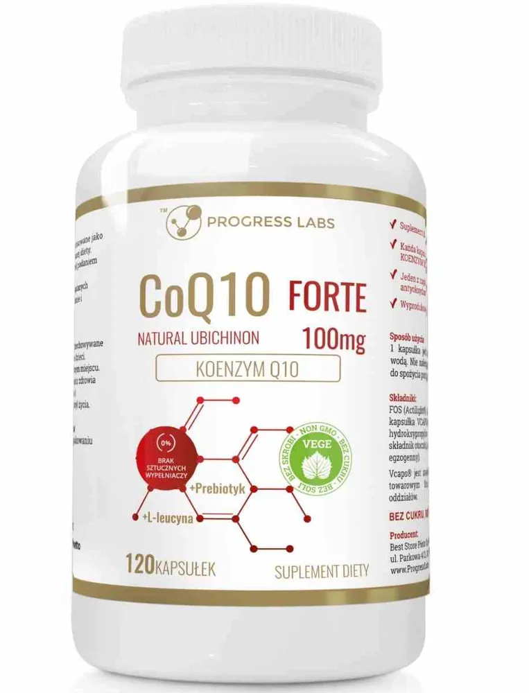 Fortschritt Labs Koentsyymi Q10 Forte + L-leusiini 120 kapselia
