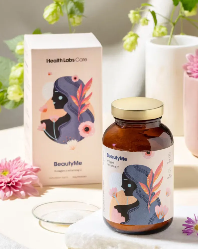 Ravintolisä kollageeni C-vitamiinilla ja passionhedelmäuutteella BeautyMe Health Labs Care
