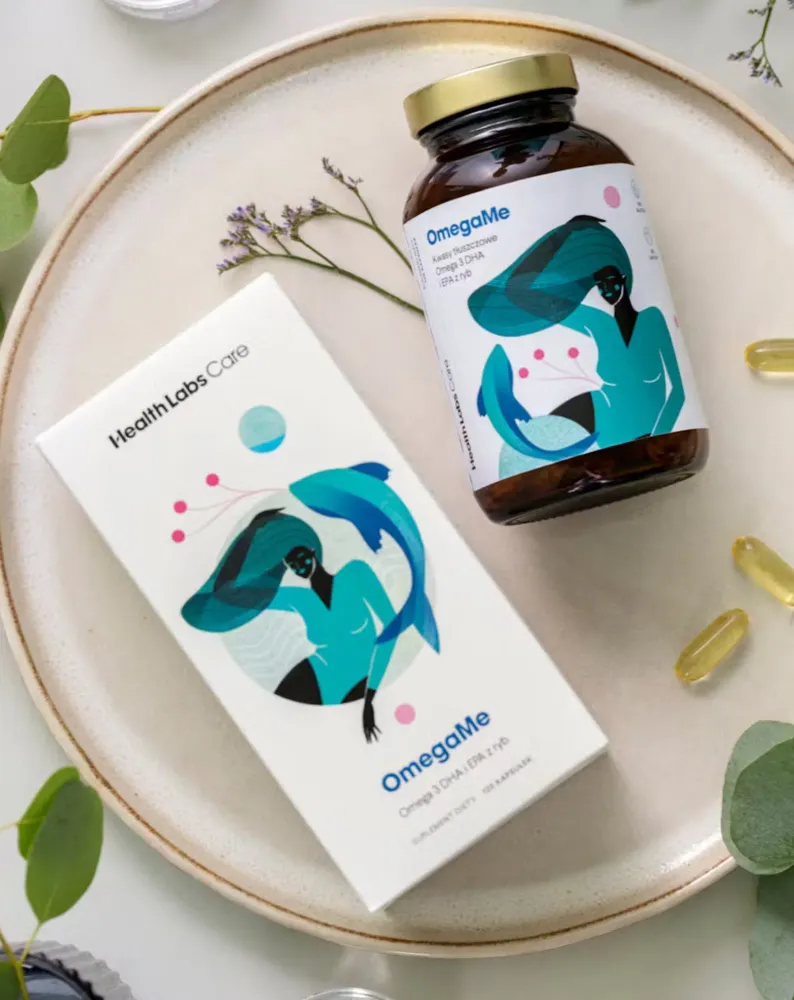 Omega 3 -rasvahappoja EPAa ja DHA:ta sisältävä ravintolisä kalasta OmegaMe Health Labs Care 60 kapselia.