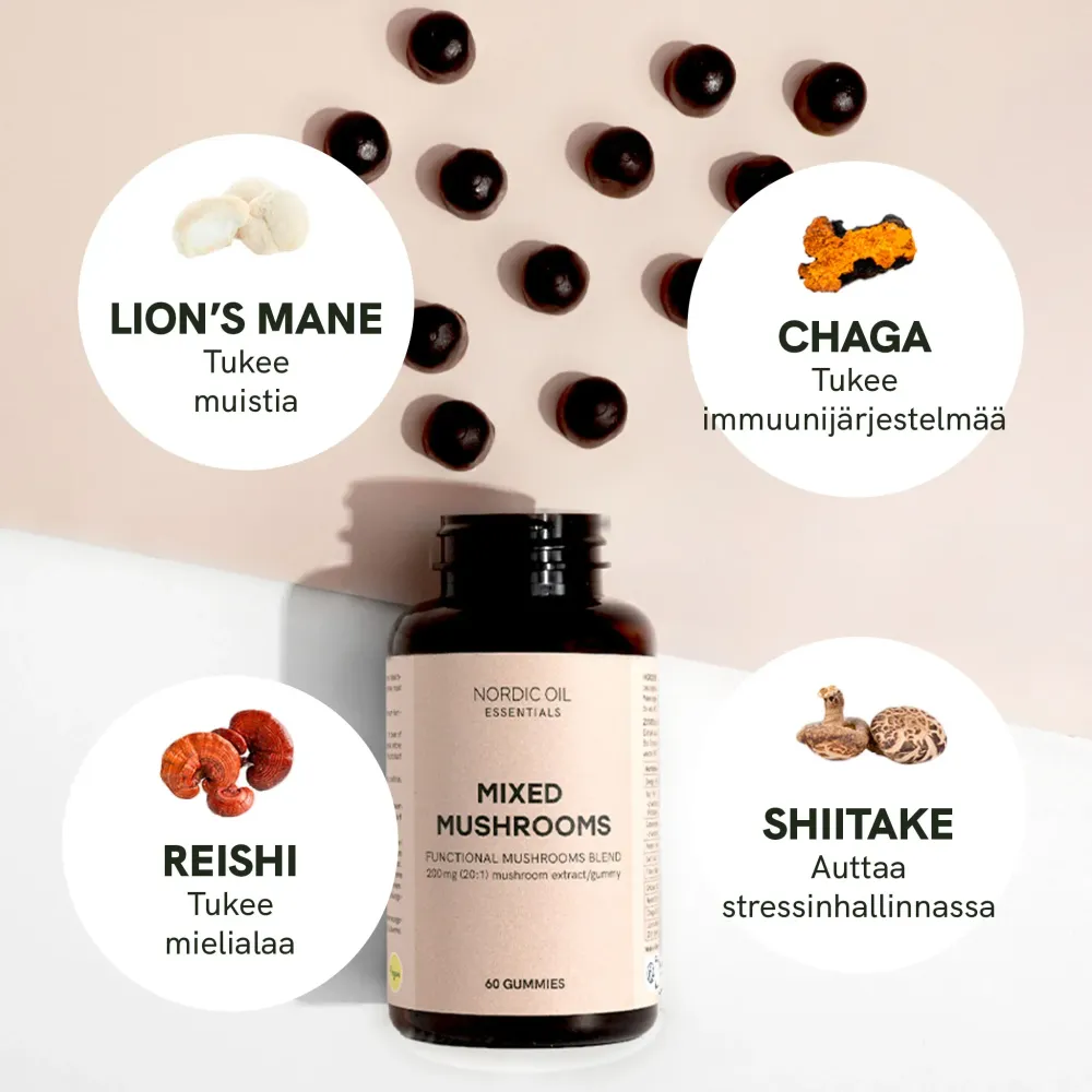 Focus gummies Funktionaaliset sienet