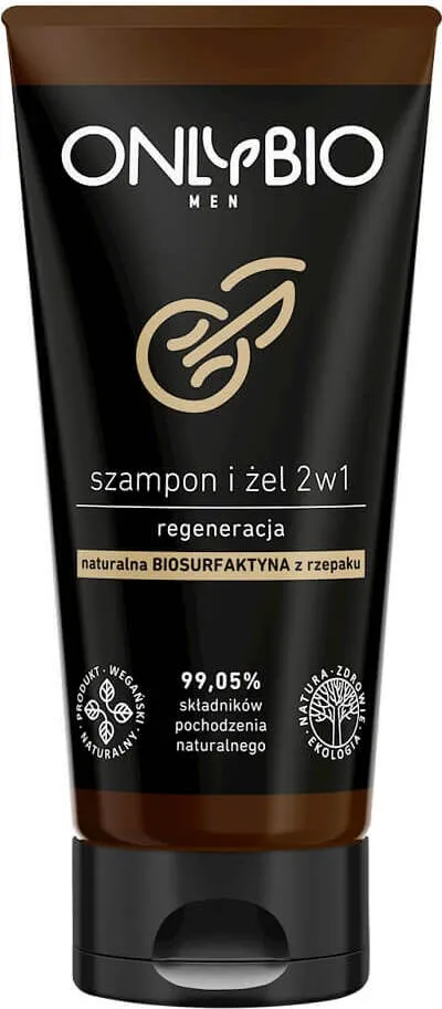 2in1 uudistava shampoo ja geeli miehille, 200 ml tuubi - VAIN LUONNOLLISTA