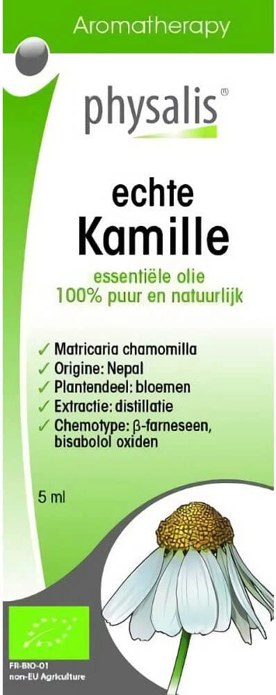 Aito kamomillan eteerinen öljy (kamomilla) LUOMU 5 ml - PHYSALIS