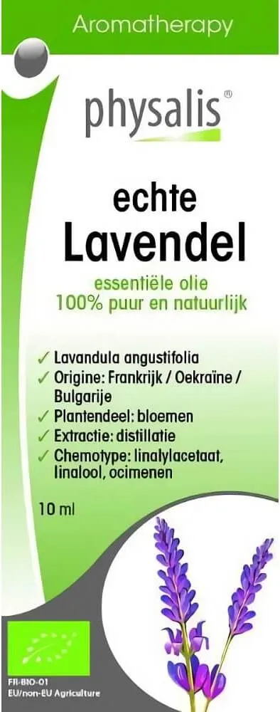 Aitoa laventeliöljyä (kapealehtinen laventeli) LUOMU 10 ml - PHYSALIS