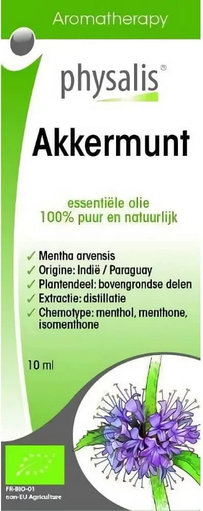 Akkermunt eteerinen öljy (Ackerminze) LUOMU 10 ml - PHYSALIS
