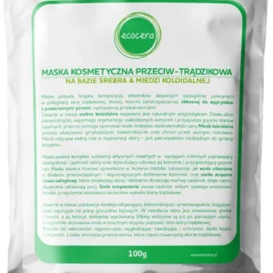 Aknea vastaan suunnattu kosmetiikkanaamio hopean ja kolloidisen kuparin pohjalta 50 g ECOCERA