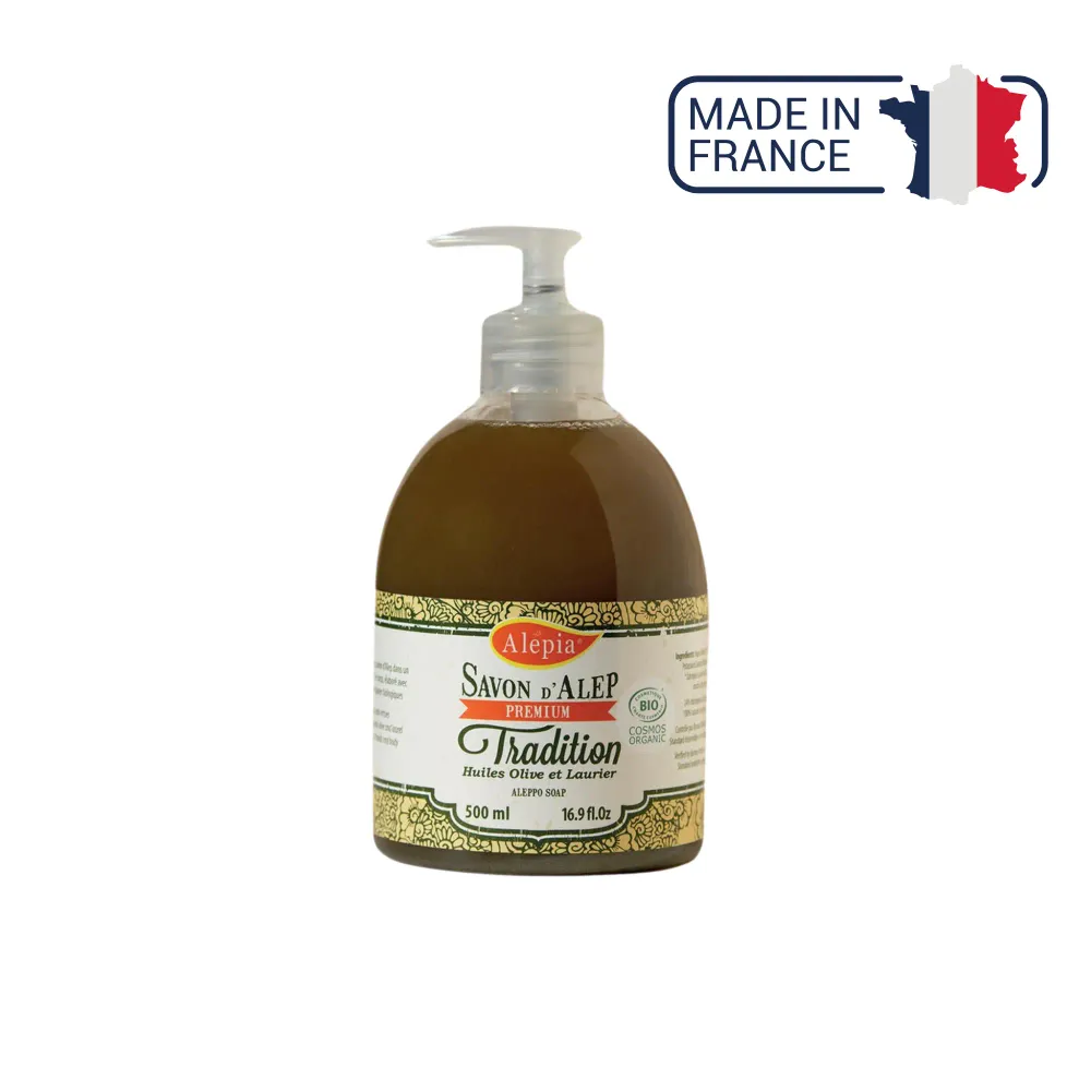 Aleppo Liquid Soap Premium Tradition 1% Laurel - 500ml - Alepia