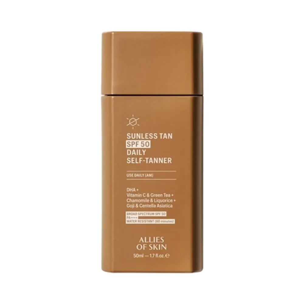 Ihon liittolaiset aurinkoisen tan SPF 50 päivittäinen itse Allies of Skin