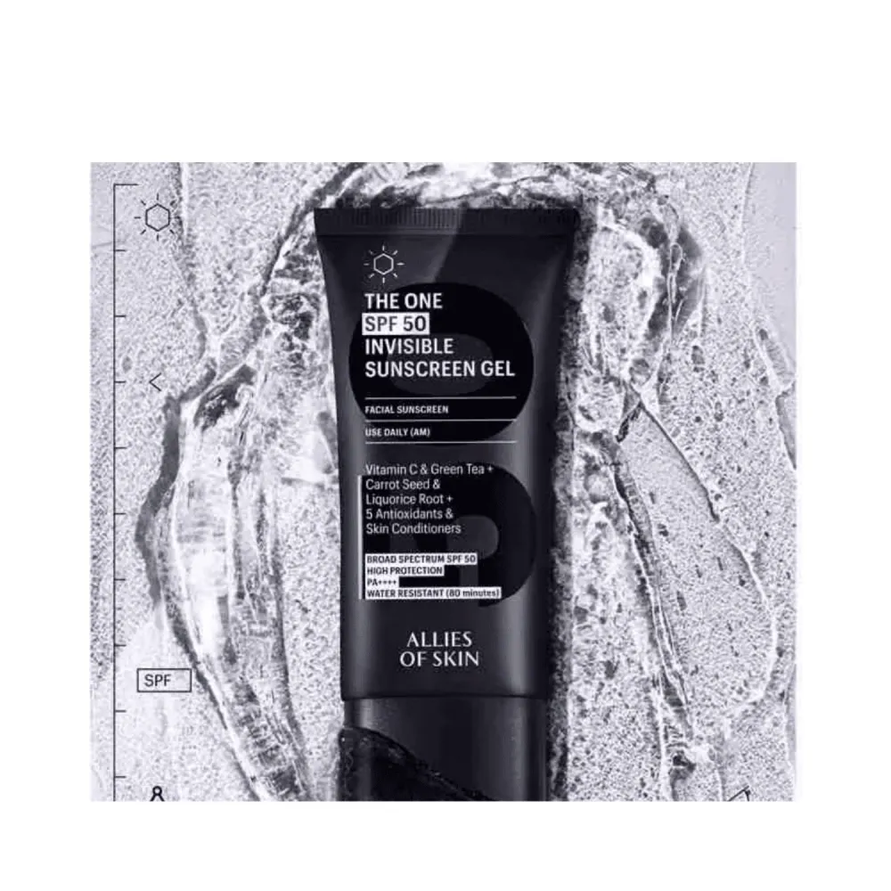 Ihon liittolaiset yksi SPF50 näkymätön aurinkovoidegeeli Allies of Skin