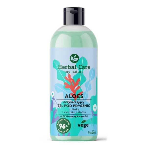 Aloe vera -suihkugeeli Herbal Care 500 ml