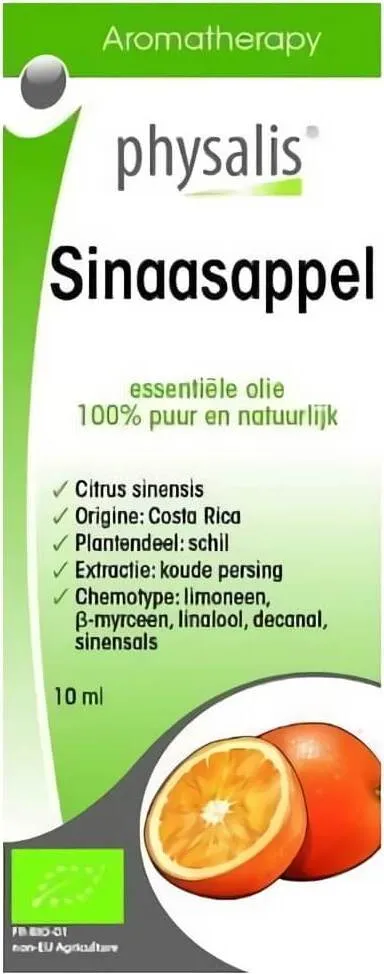Appelsiini eteerinen öljy (Kiinalainen appelsiini) LUOMU 10 ml - PHYSALIS