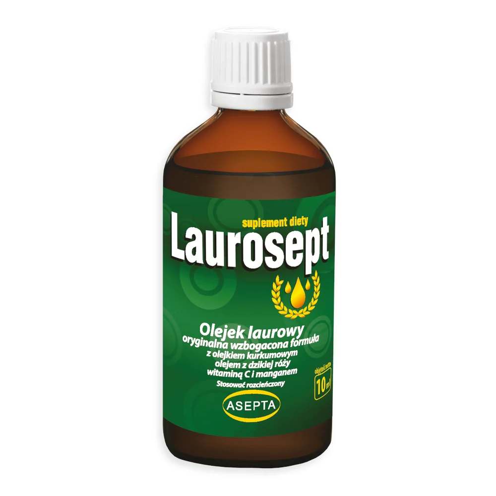 ASEPTA Laurosept rikastettu kaava 10ml - laakeriöljy + kurkuma ja ruusunmarjaöljy + C-vitamiini, mangaani