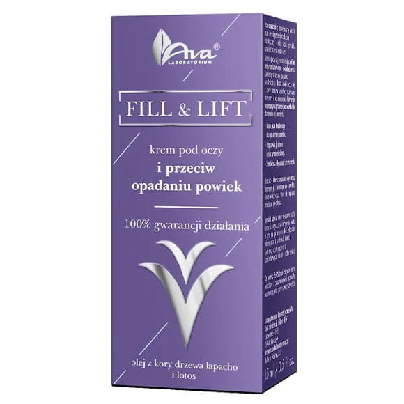 AVA Fill&Lift silmänympärysvoide roikkuville silmäluomille 15 ml