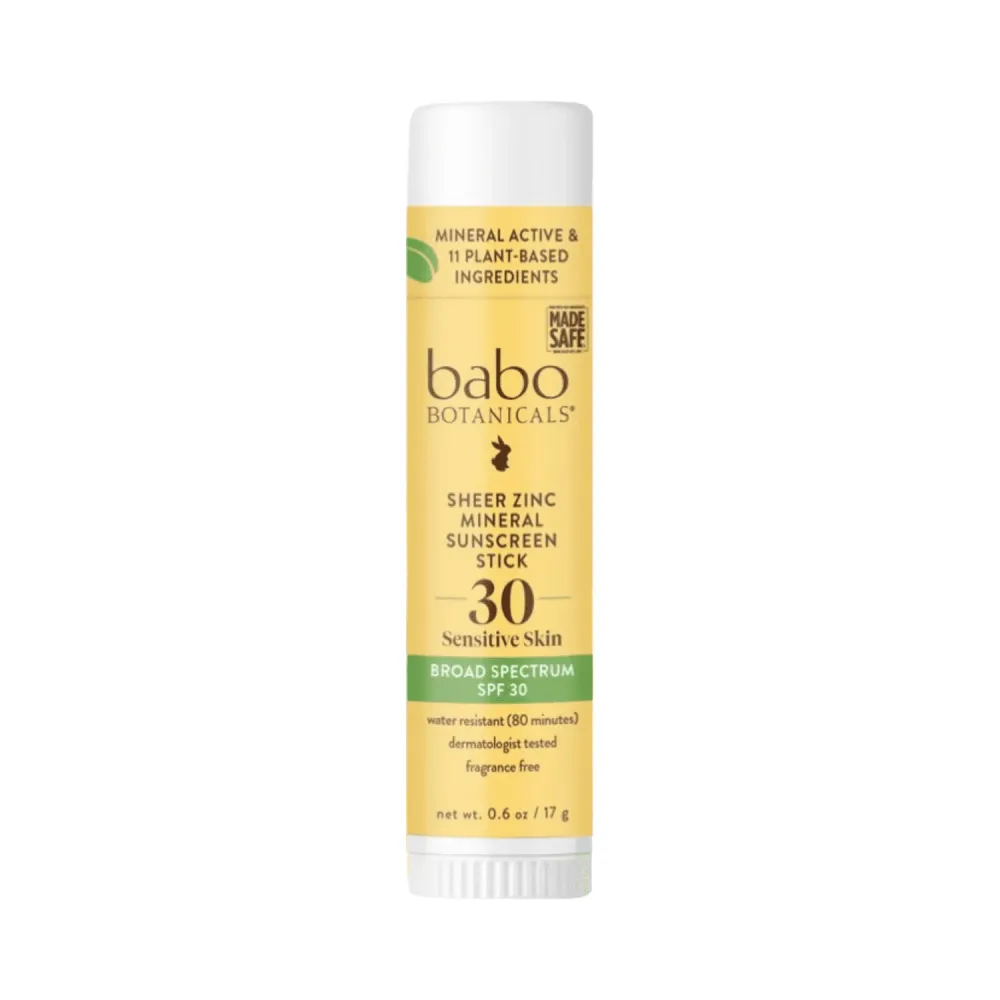 Babo Botanicals Clear Zinc Mineral Aurinkovoide Sport Stick SPF30 - Hajuston ilmainen