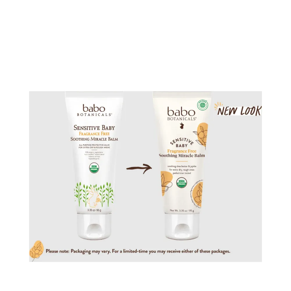 Babo Botanicals herkkä vauva hajuston ilmainen rauhoittava ihmepalsami