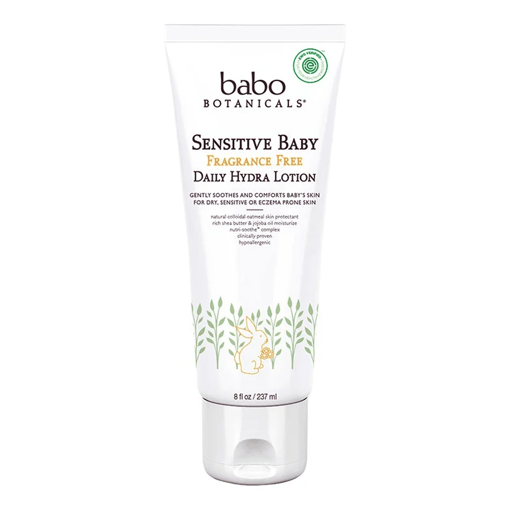 Babo Botanicals herkkä vauva hajuston vapaa päivittäinen hydravoide