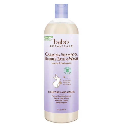 Babo Botanicals rauhoittavat vauvan kuplakylvyn ja pese