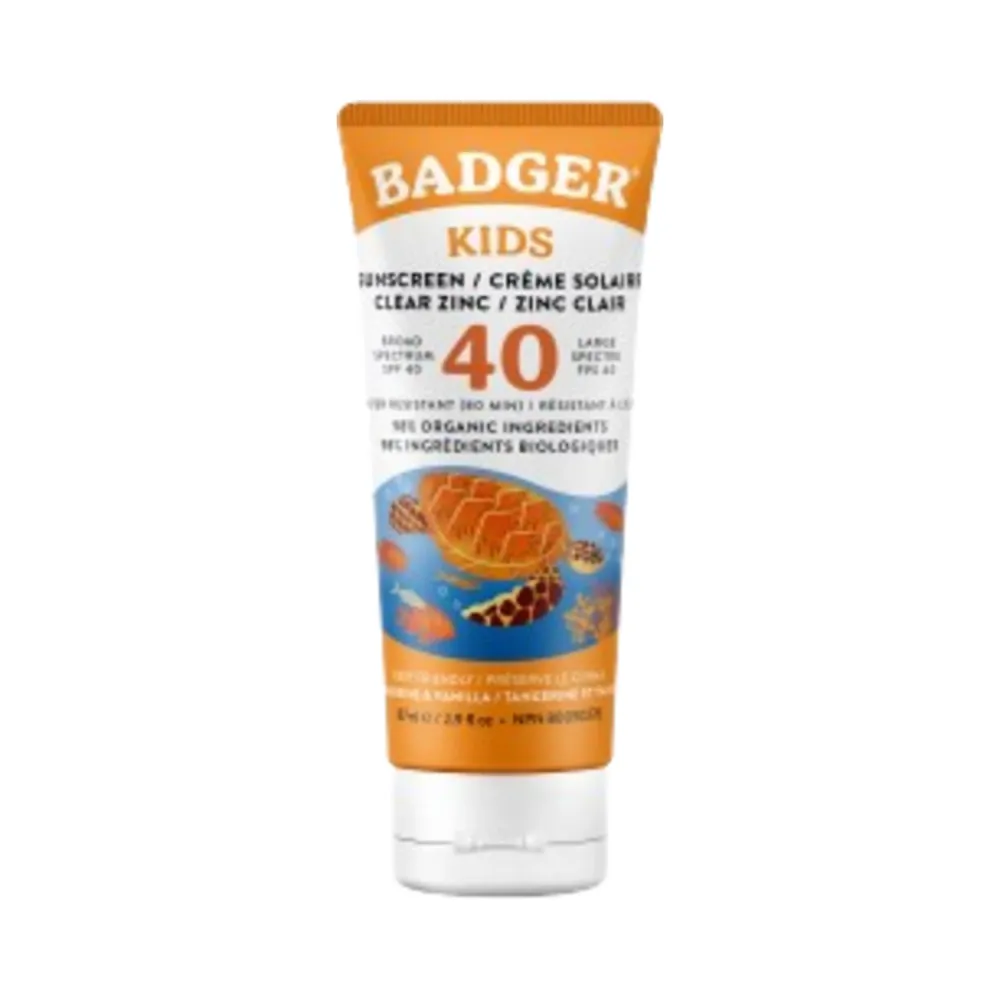 Badger Balms SPF 40 Kids Kirkas sinkki-aurinkosuojavoide