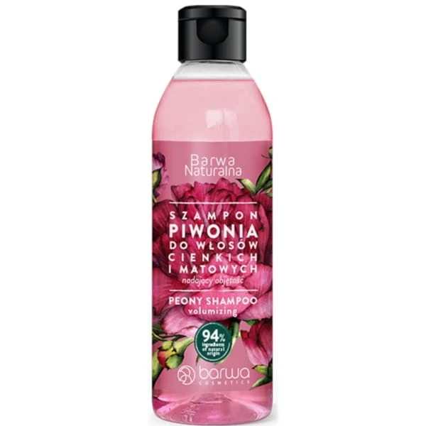 Barwa Peony Shampoo 300 ml antaa tilavuutta