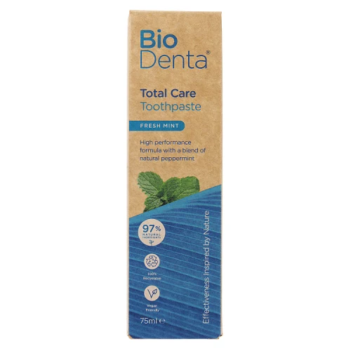 BECONFIDENT BioDenta hammastahna kattavaan hammashoitoon, raikas mintun maku (75 ml)