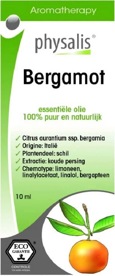 Bergamotti (Bergamotte) Luomu eteerinen öljy 10 ml - PHYSALIS