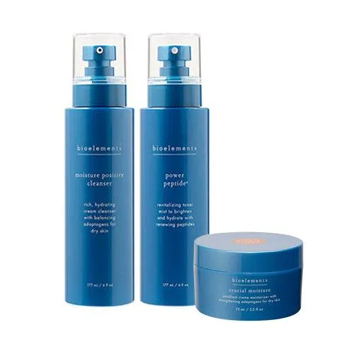Bioelementit 3 -askeleen aloitussarja kuivalle iholle Bioelements
