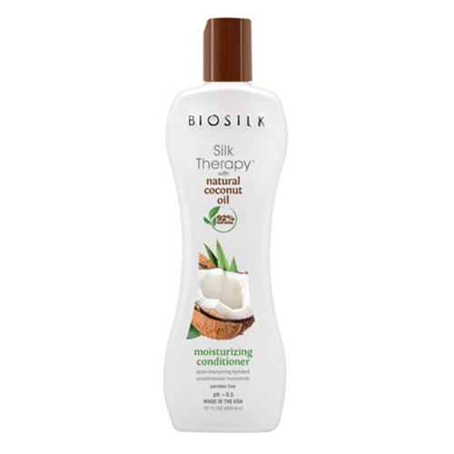 Biosilk Silk Therapy luonnollisella kookosöljyllä kosteuttavalla hoitoaineella