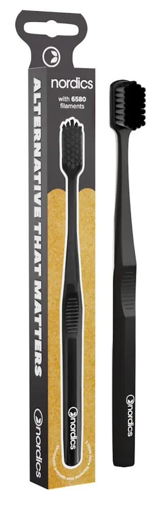 BROSSE À DENTS PLASTIQUE PLA NOIR 6580 SOFT - NORDICS