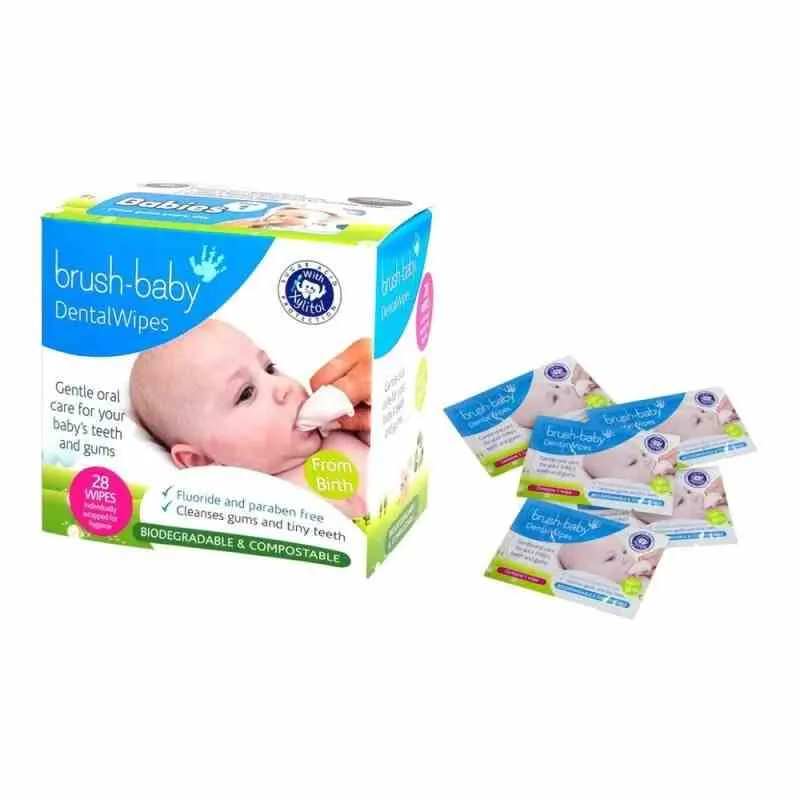 BRUSH-BABY DentalWipes huulet ja hampaat puhdistavat pyyhkeet 28 kpl