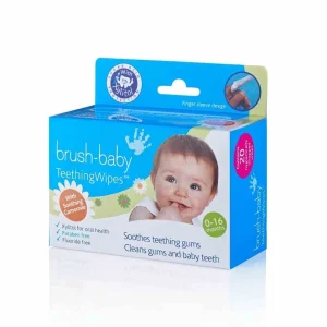 BRUSH-BABY Hampaiden ja ikenien hammasharjapyyhkeet (0-16 kuukautta) 20 kpl