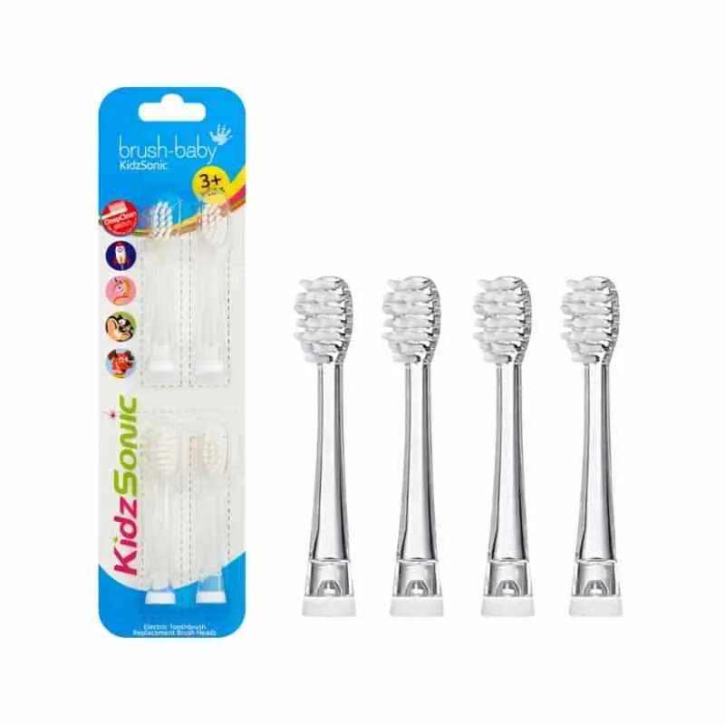 BRUSH-BABY KidzSonic-harjanpäät 4 kpl
