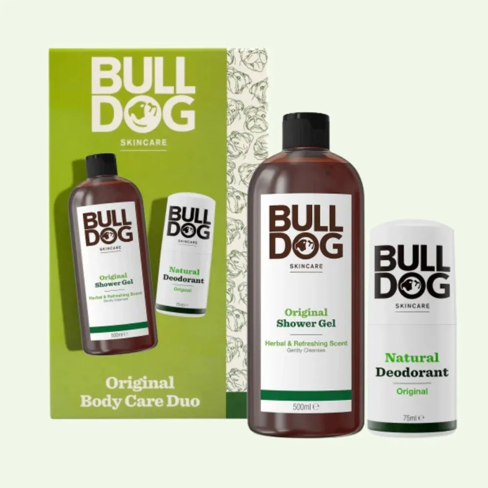 Alkuperäinen kehonhoitoduo Bulldog UK