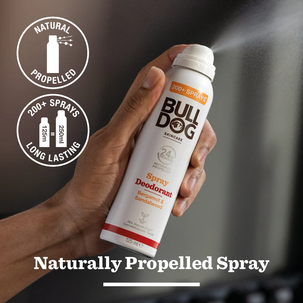 Energisoiva suihkudeodoranttipaketti Bulldog UK