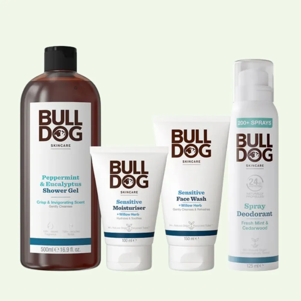 Herkkä suihkudeodoranttipaketti Bulldog UK