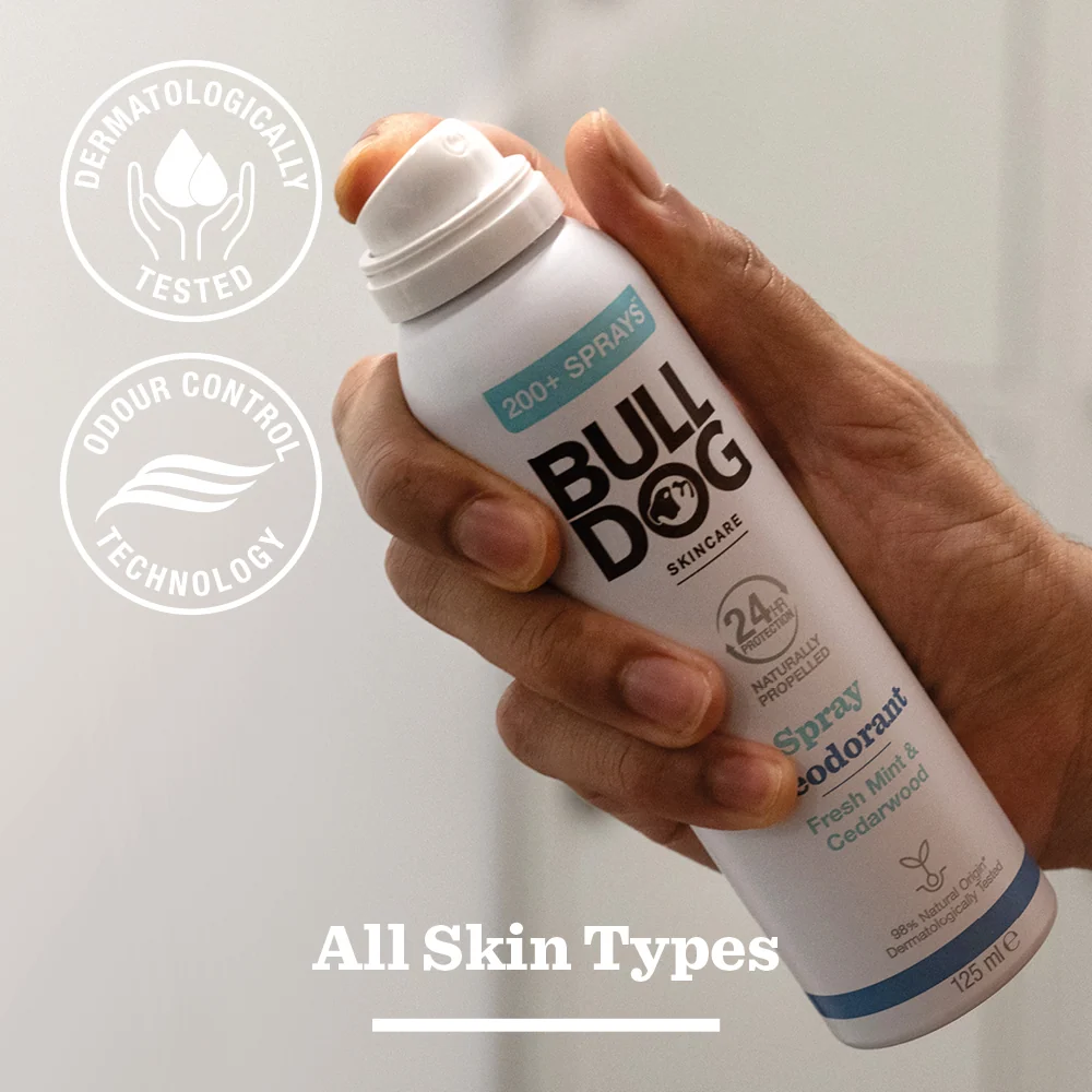 Herkkä suihkudeodoranttipaketti Bulldog UK