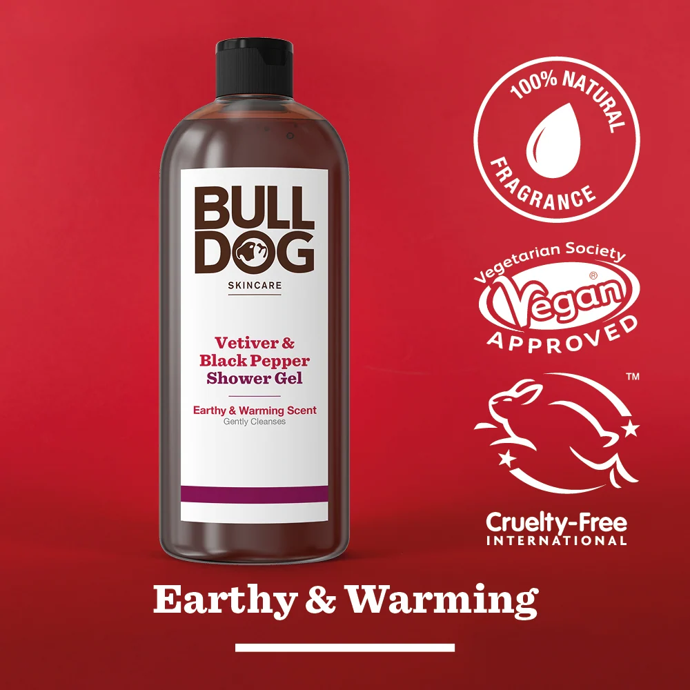 Vetiver ja mustapippurisuihkugeeli Bulldog UK