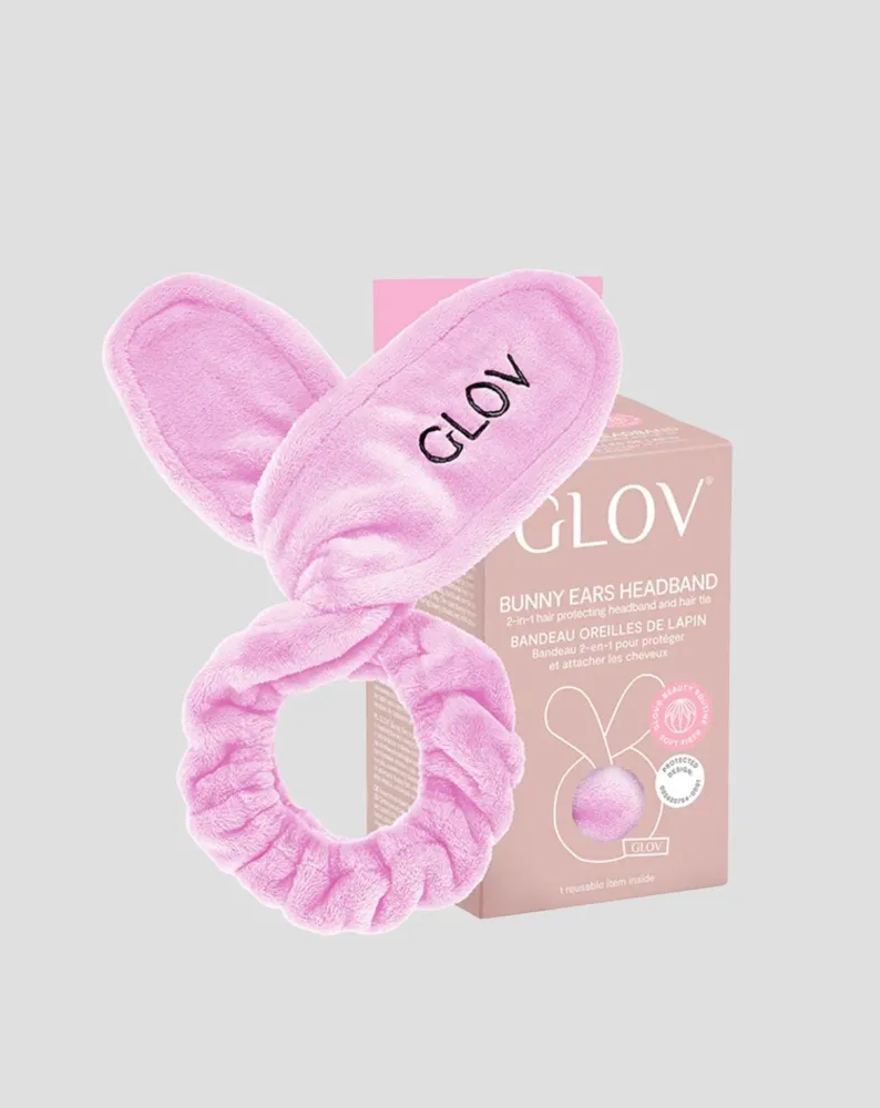 Bunny Ears Pink Glov -hiusnauha helppoon hoitamiseen