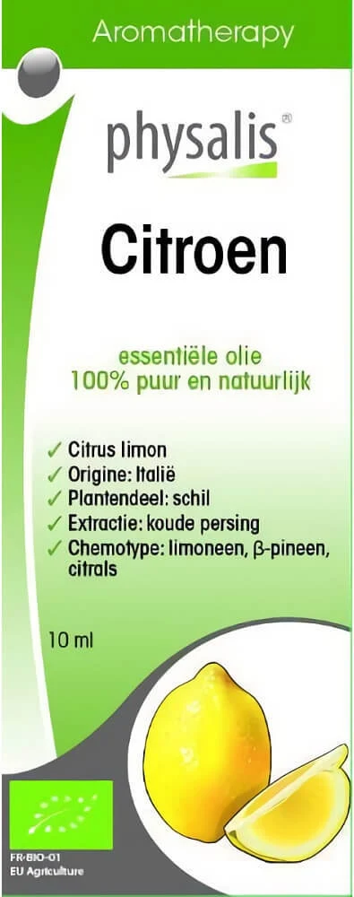 Citroen eteerinen öljy (sitruuna) LUOMU 10 ml - PHYSALIS