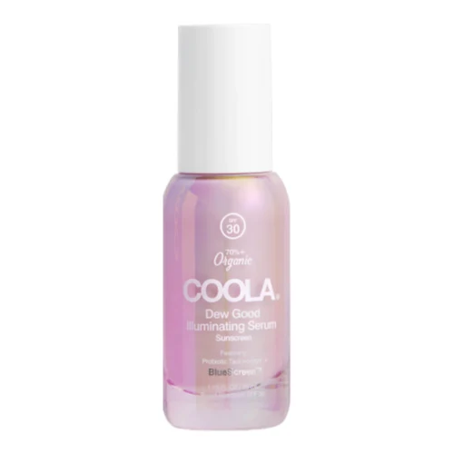 Coola Dew Hyvä valaiseva seerumin aurinkovoide probioottisekniikan kanssa SPF 30