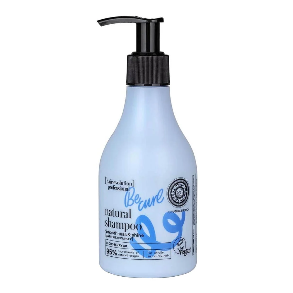 BE CURL shampoo kiharoille hiuksille, kiiltoa silottava 245 ml - NATURA SIBERICA