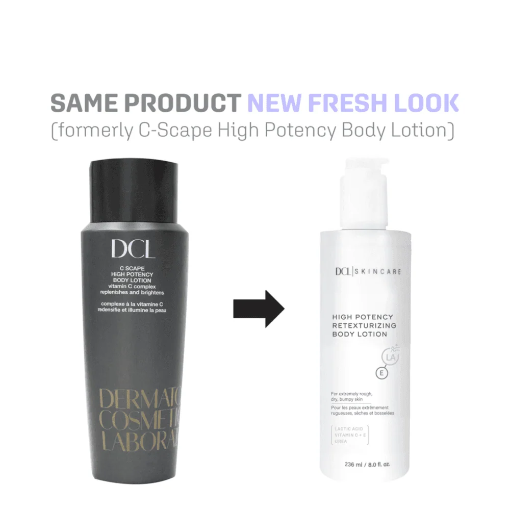 DCL -dermatologinen korkea potentiaali retexturoiva vartalovoide DCL Dermatologic