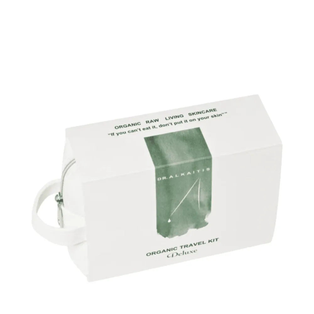 Tohtori Alkaitis 8-osainen deluxe Organic Travel Kit Dr Alkaitis