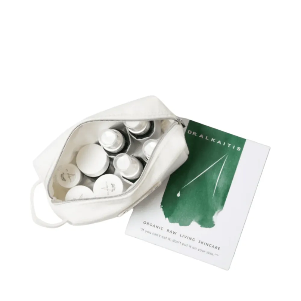 Tohtori Alkaitis 8-osainen deluxe Organic Travel Kit Dr Alkaitis