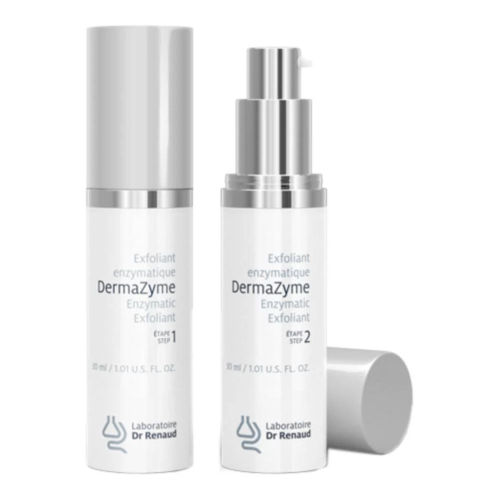 Tohtori Renaud Dermazyme 2-vaiheinen vaihe 01 Keratolyyttinen entsyymi cocktail hedelmähappo cocktail Vaihe 02 V02 -teknii...