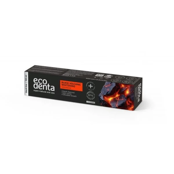 Ecodenta musta vulkaaninen hammastahna 100ml