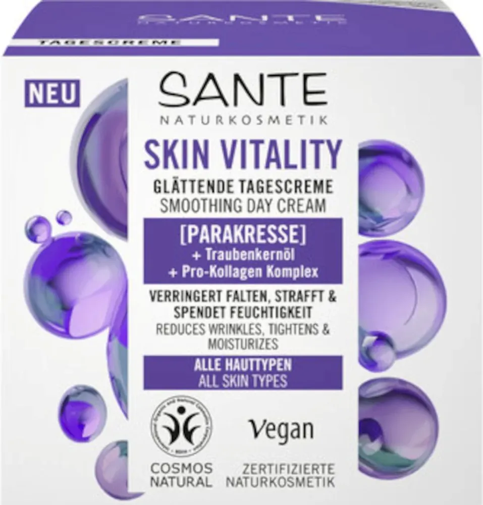 ELASTING DAY IHO VOIDE PARAXISILLA, VIINIRYPÄLÄÖLJYLLÄ JA PRO-KOLAGEENI KOMPLEKSILLA ECO 50 ml - SANTE